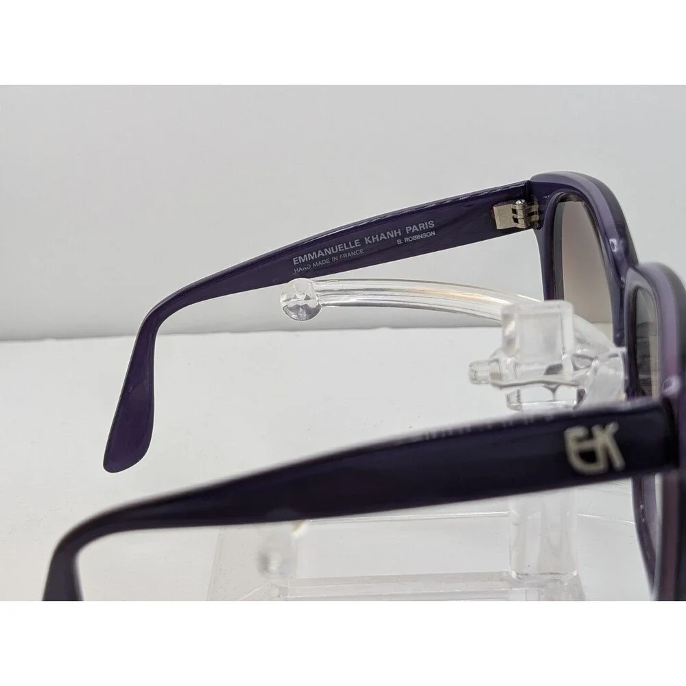 Vintage Emmanuelle Khanh Paris 8080 Purple Acetate Sunglasses France EUC